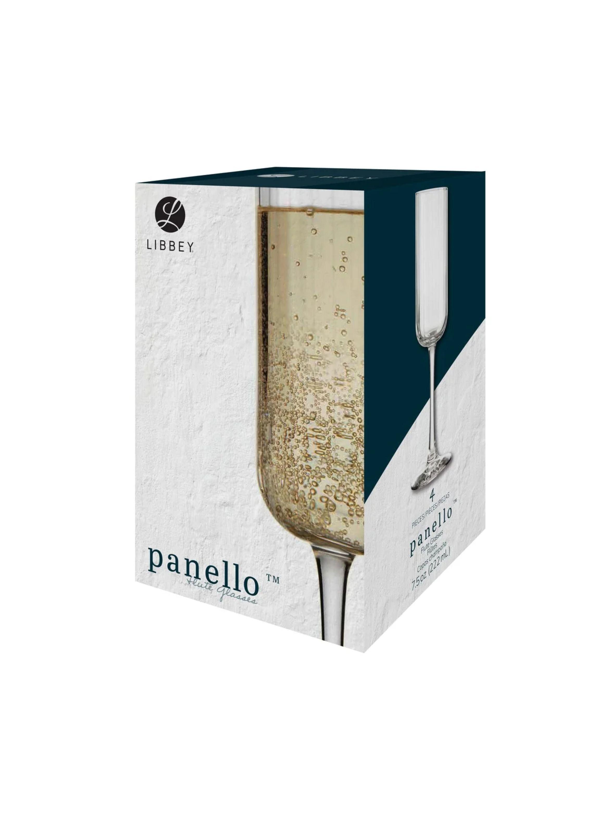 SET 4 COPAS ESPUMANTE FLAUTA PANELLO 221 ML-LIBBEY-1