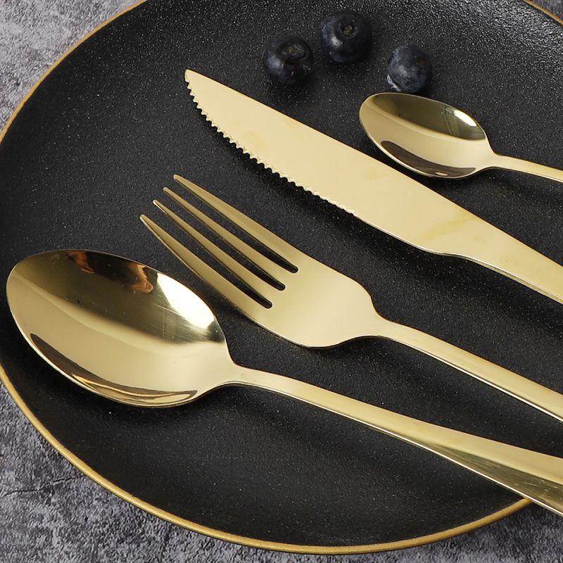 SET DE CUBIERTOS 24 PIEZAS ACERO INOXIDABLE CAPRI GOLD-3