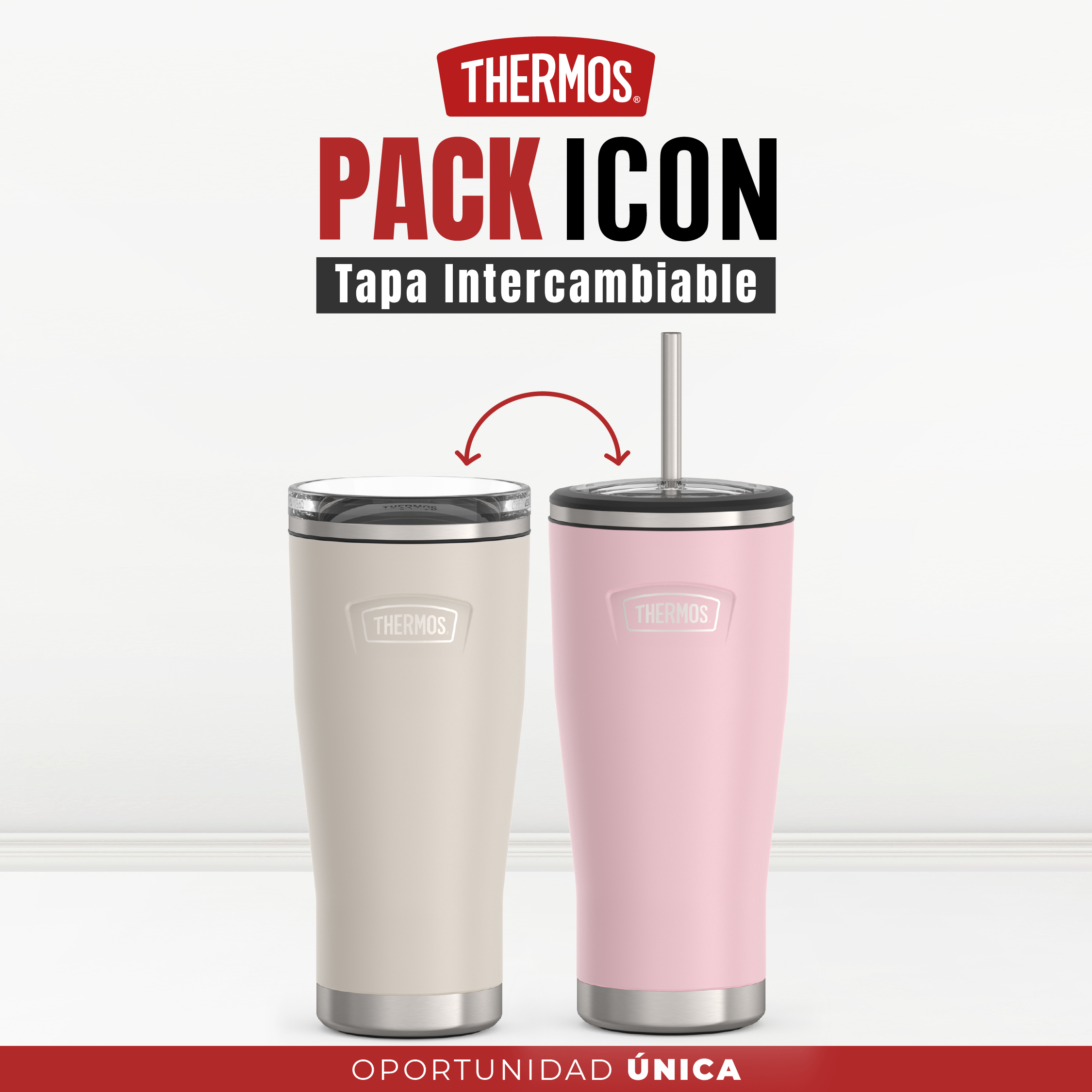 SET VASO SANDSTONE Y MUG PINK ICON ACERO INOX 710ML-0