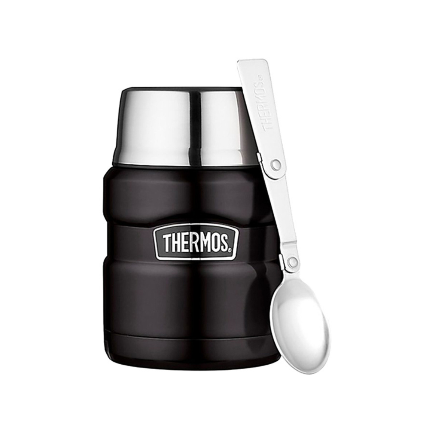 TERMO COMIDA 470ML KING ACERO INOXIDABLE NEGRO-1