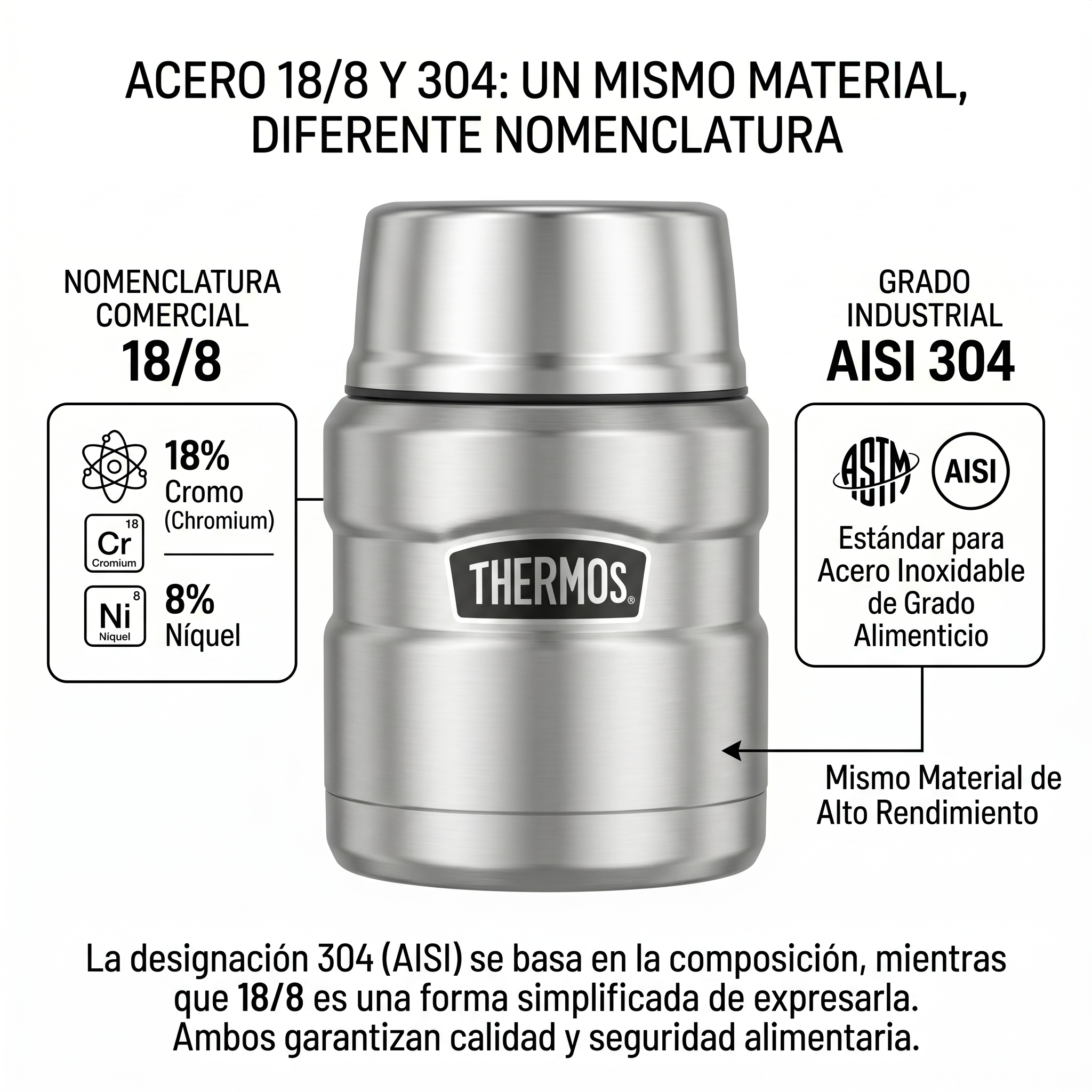 TERMO COMIDA 470ML KING ACERO INOXIDABLE NEGRO-5