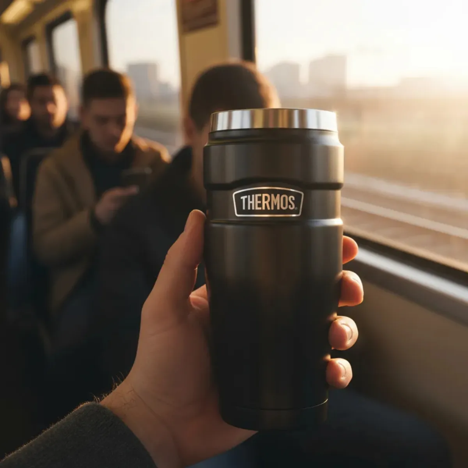 TERMO MUG ACERO INOXIDABLE 470ML KING NEGRO-4