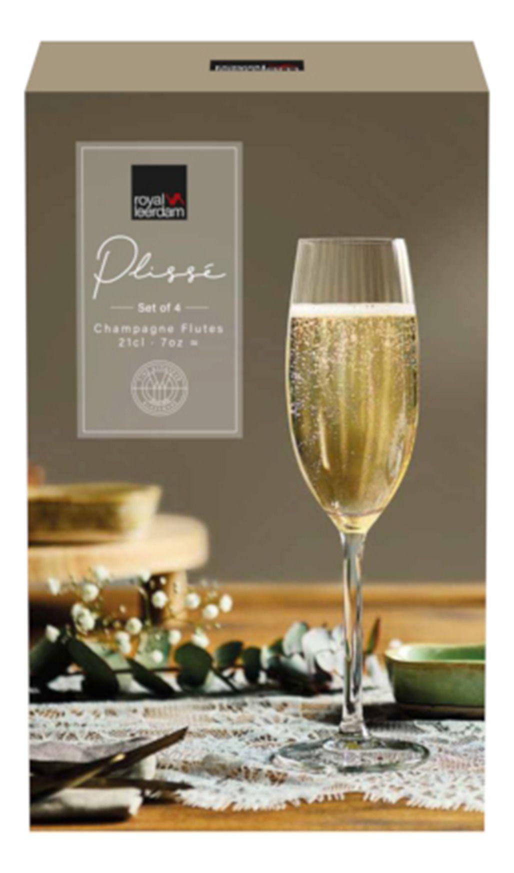 SET 4 COPAS FLAUTA PLISSE 210 ML-2