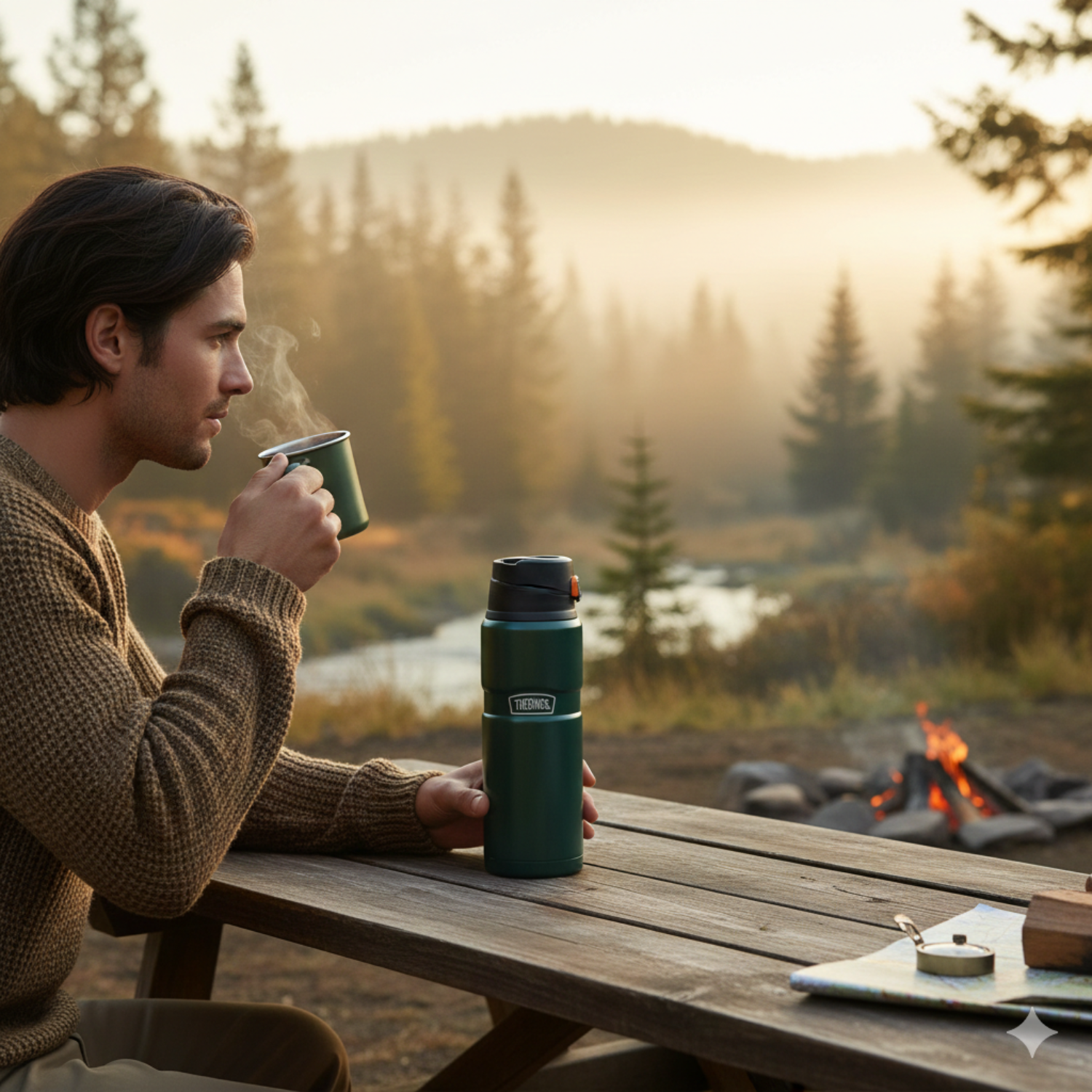 BOTELLA ACERO INOX KING 710ML MATT GREEN-2