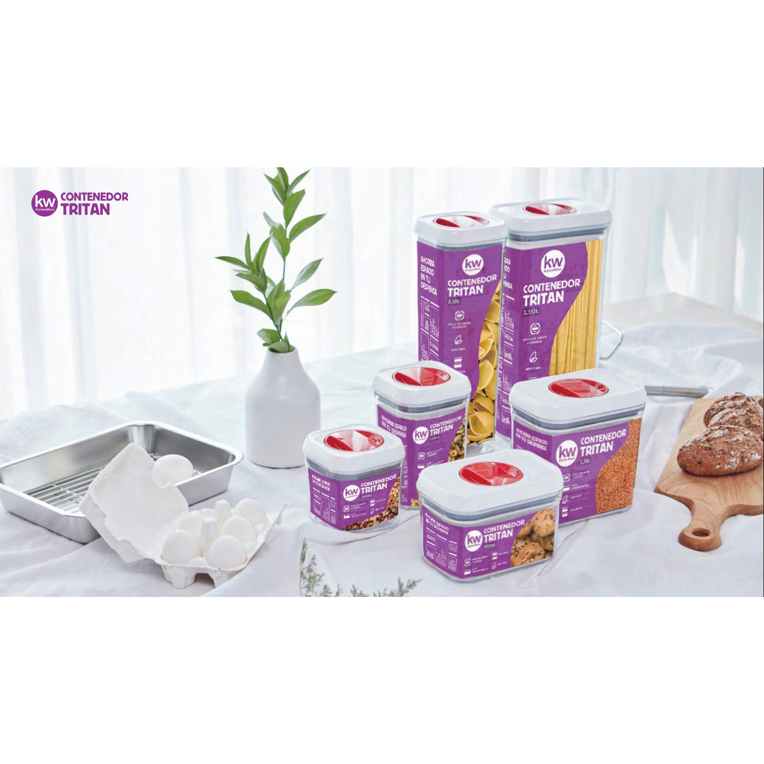 CONTENEDOR HERMÉTICO CUADRADO 920ML-2