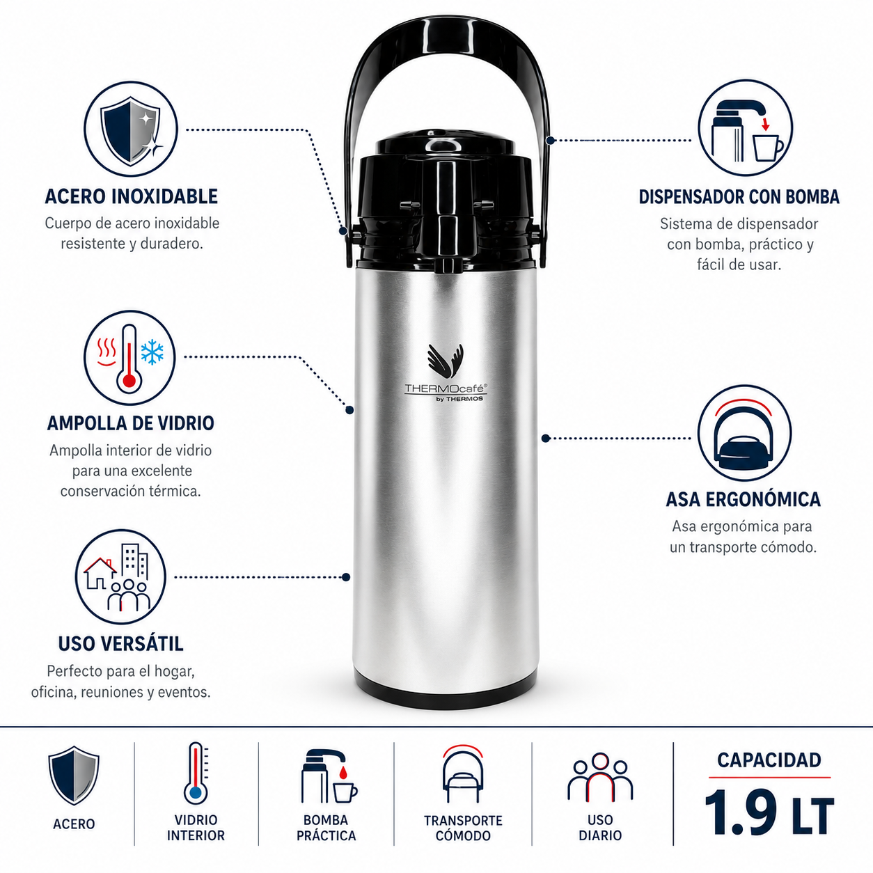 TERMO SIFON DE VIDRIO 1.9LT PLATA-1
