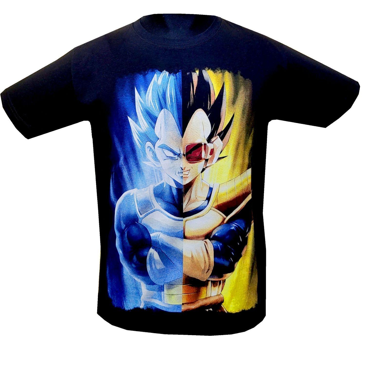 Polera Dragon ball Vegeta Doble Estampado-0