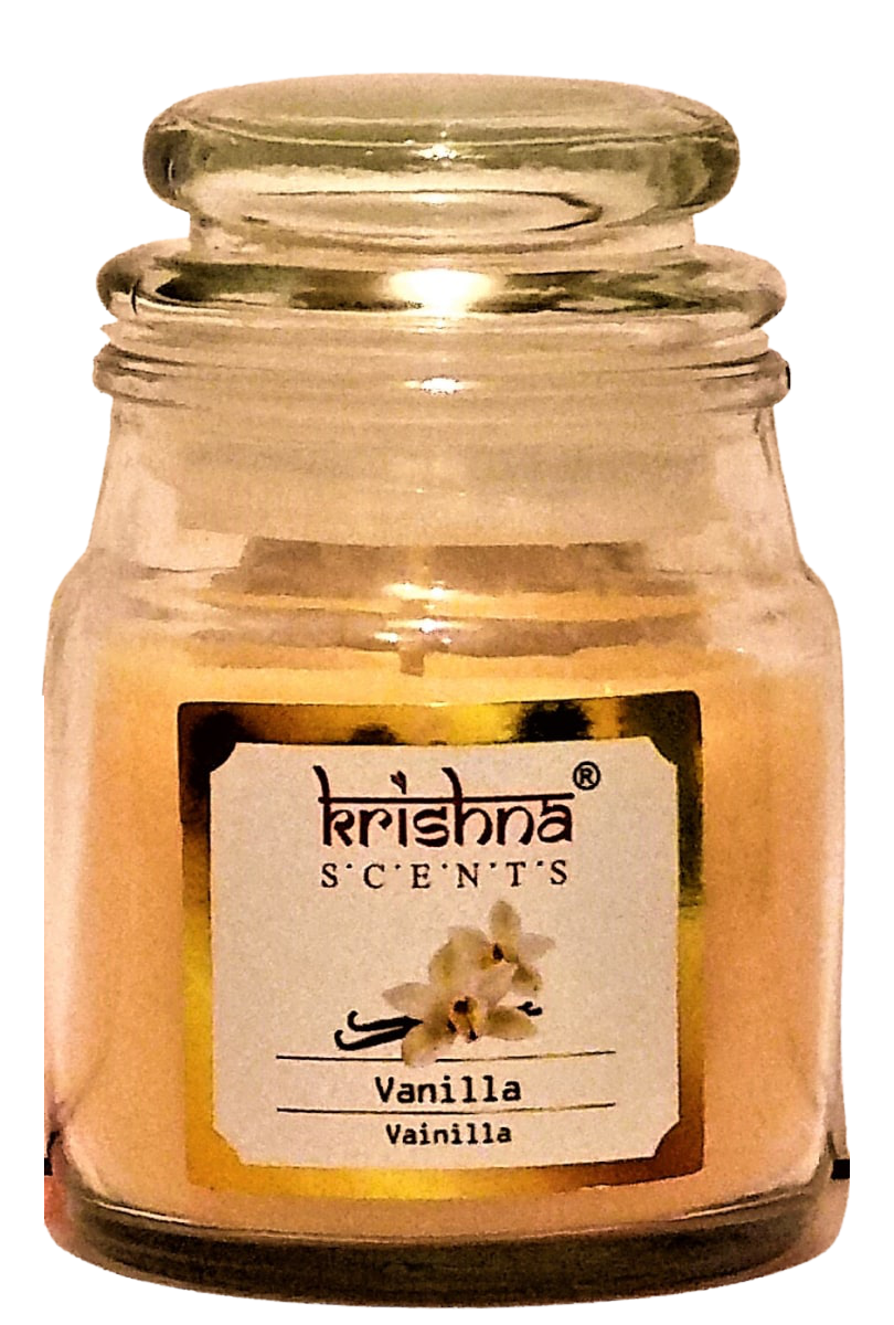 Vela Aromática Vainilla Vidrio - Krishna-0