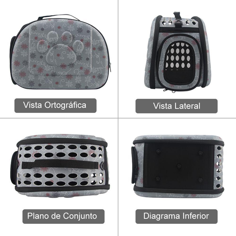 Bolso Transportador Ligero Para Gatos - L Gris-2