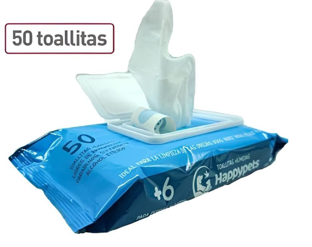 Toallitas Humedas Para Gato/perro Con Vitamina A Y E 50-0