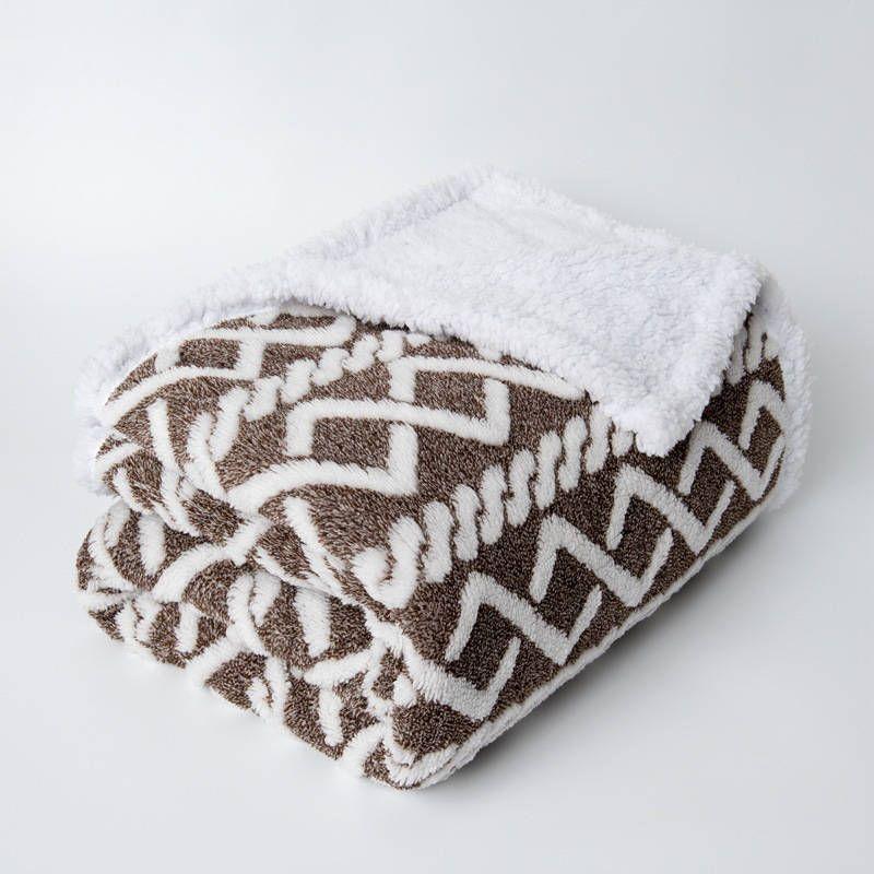 Frazada Sherpa Kakhi 2 plazas-1