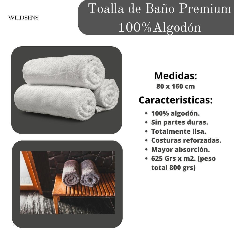 Toalla 80x160 cm - 625 grs blanca-3
