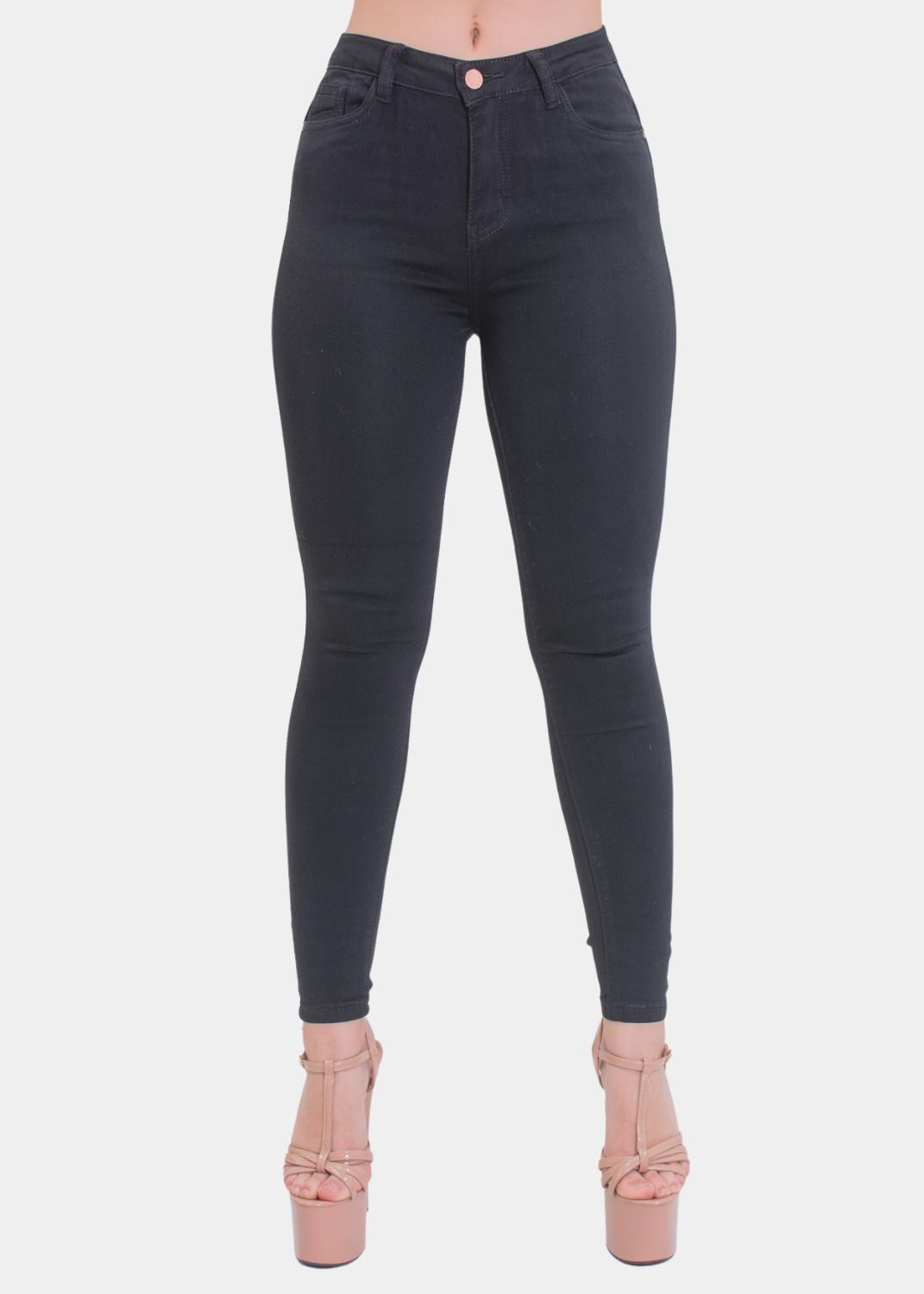 Jeans Skinny Negro Elasticado Push Up-0