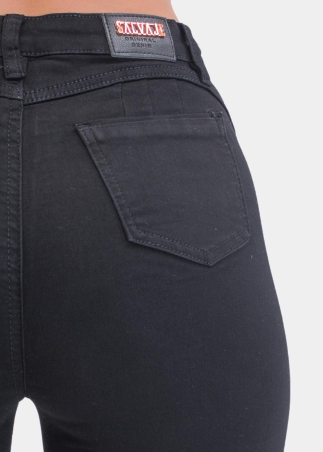 Jeans Skinny Negro Elasticado Push Up-4
