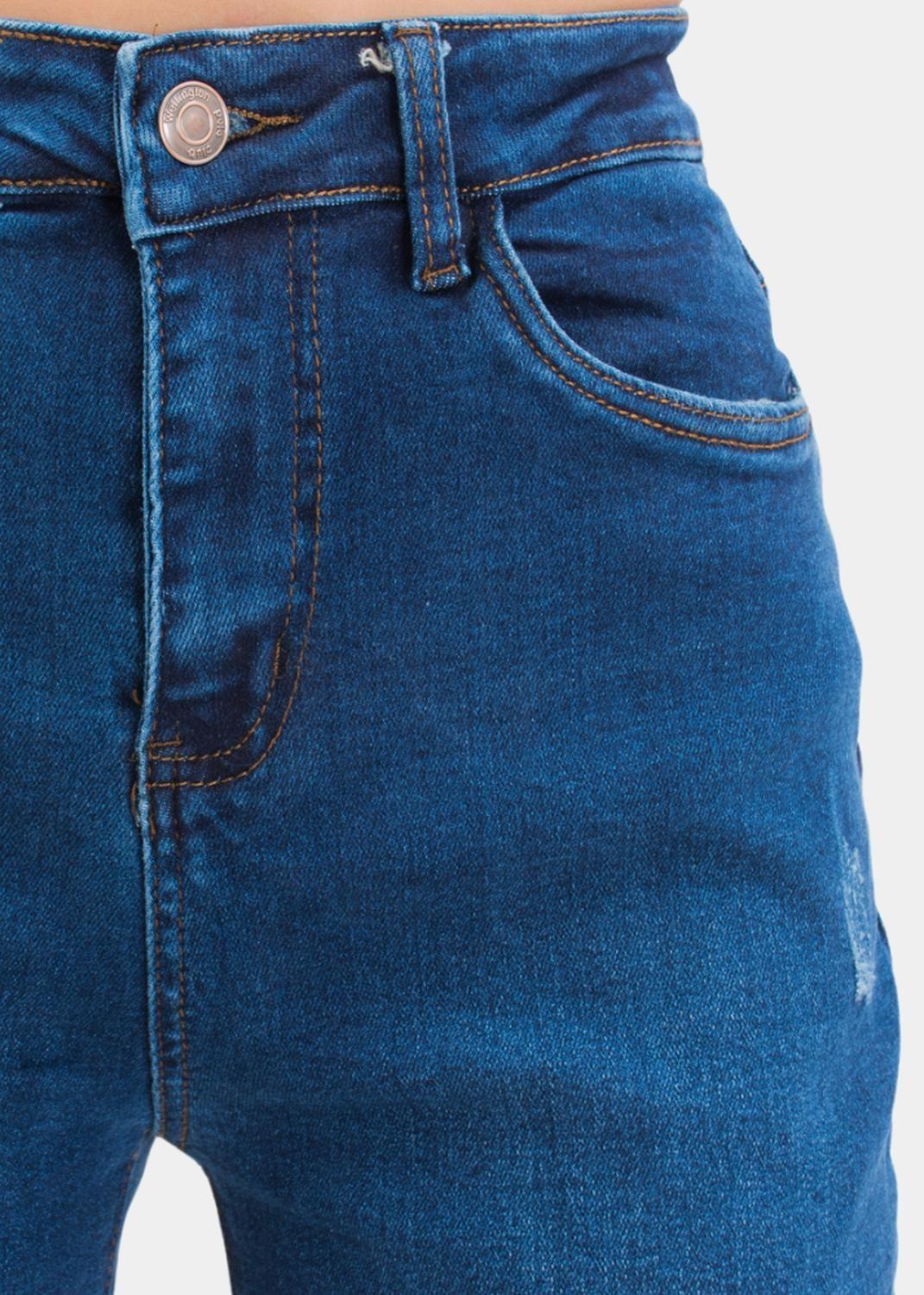 Jeans Straight Azul Elasticado Push Up-4