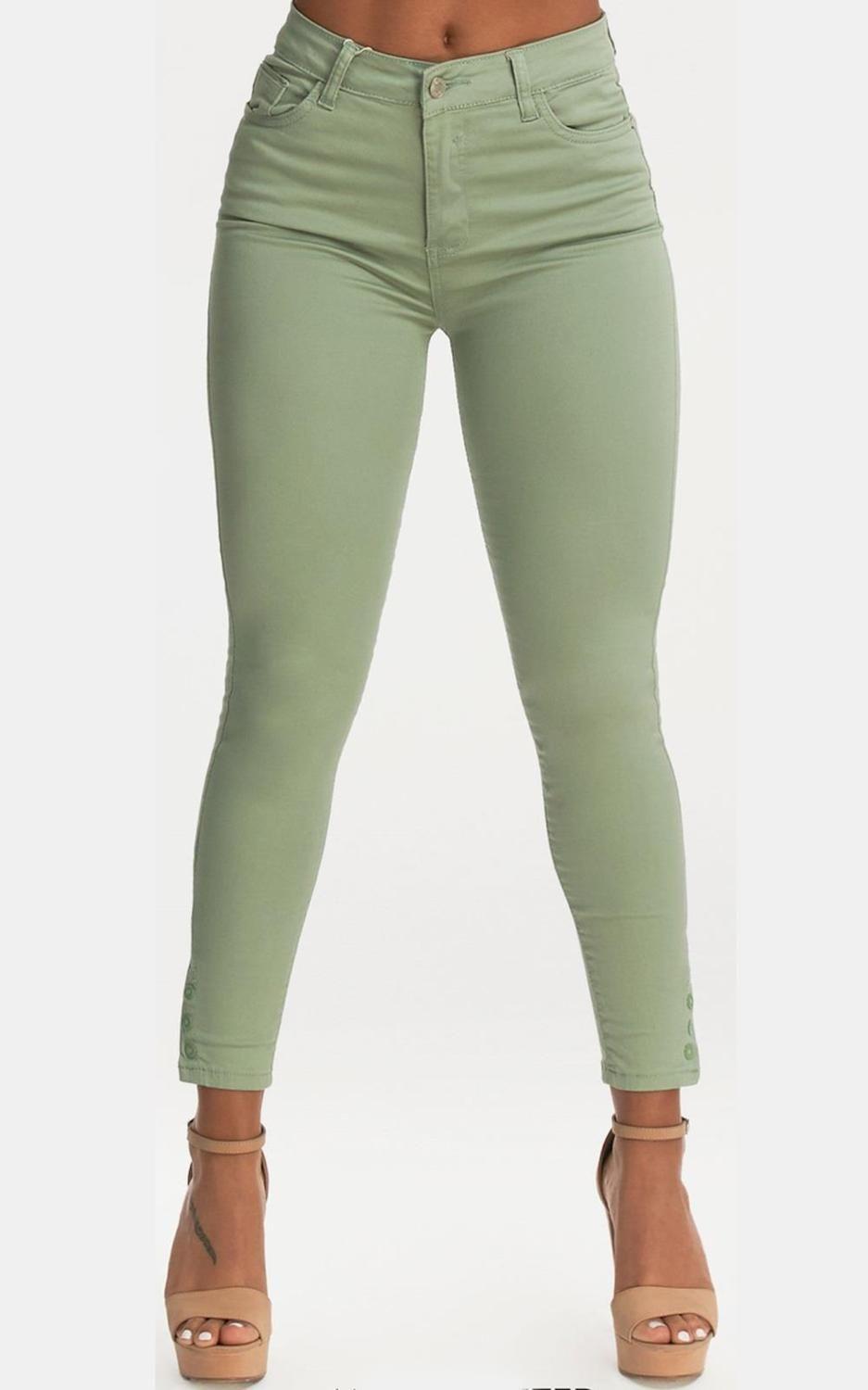 Pantalon Skinny Pistacho-0