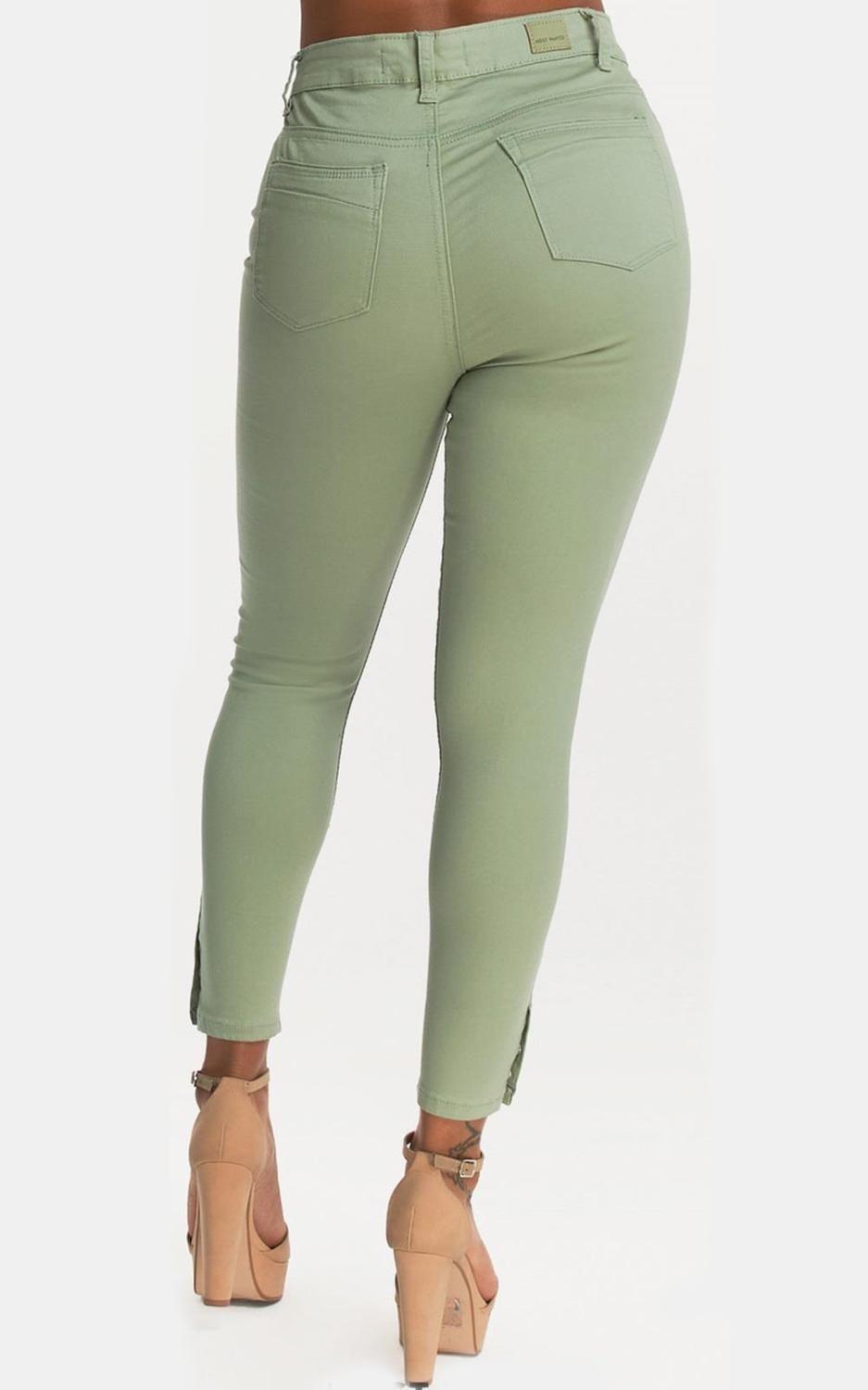 Pantalon Skinny Pistacho-1