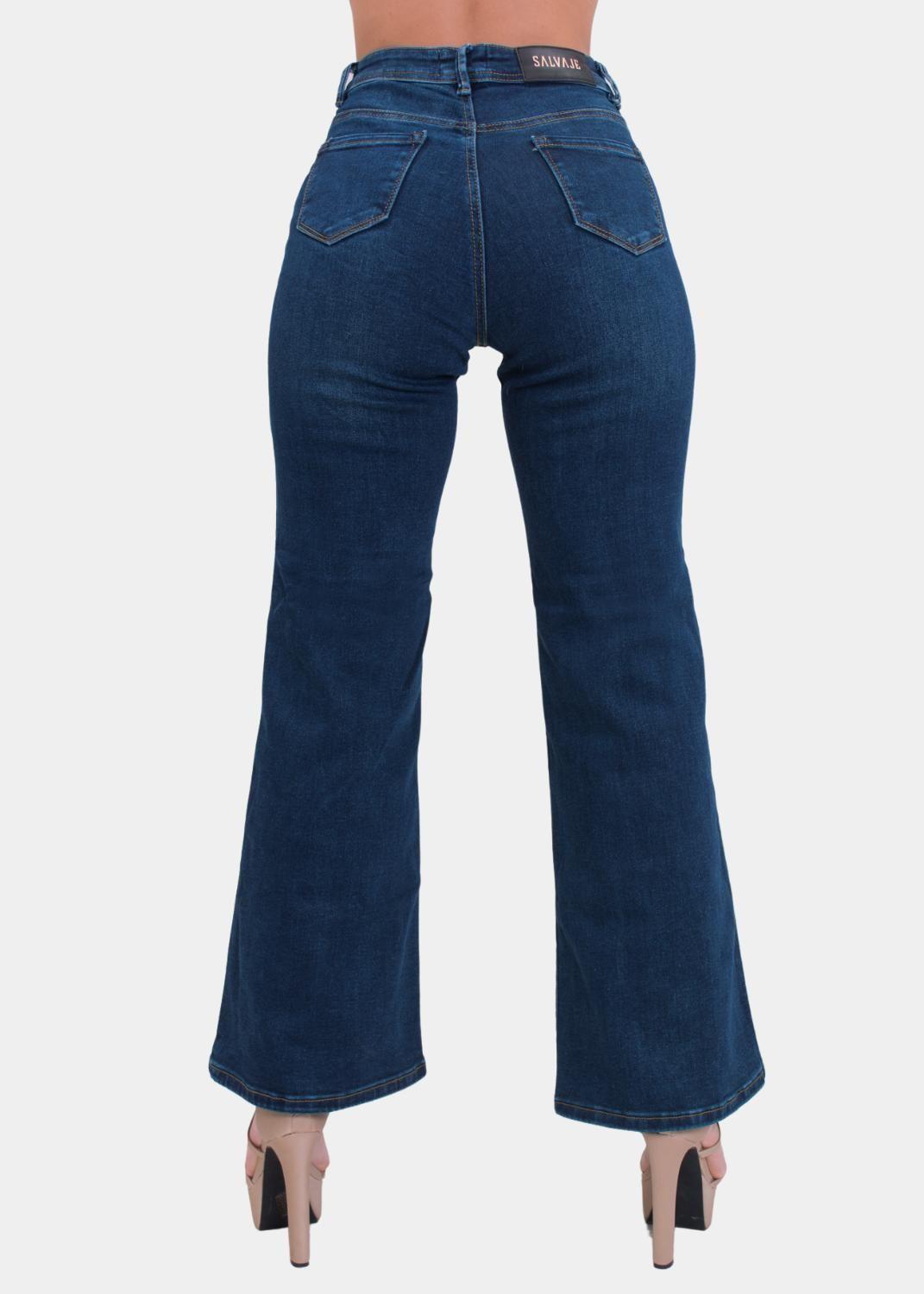 Jeans Wide Leg Azul Oscuro-2