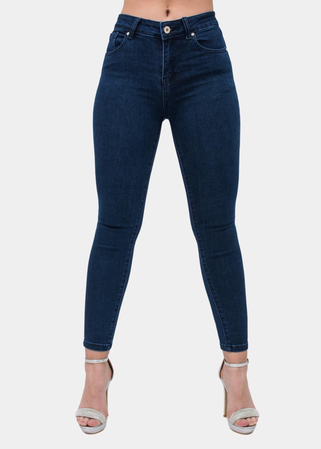 Jeans Skinny Elasticado Azul Marino-0