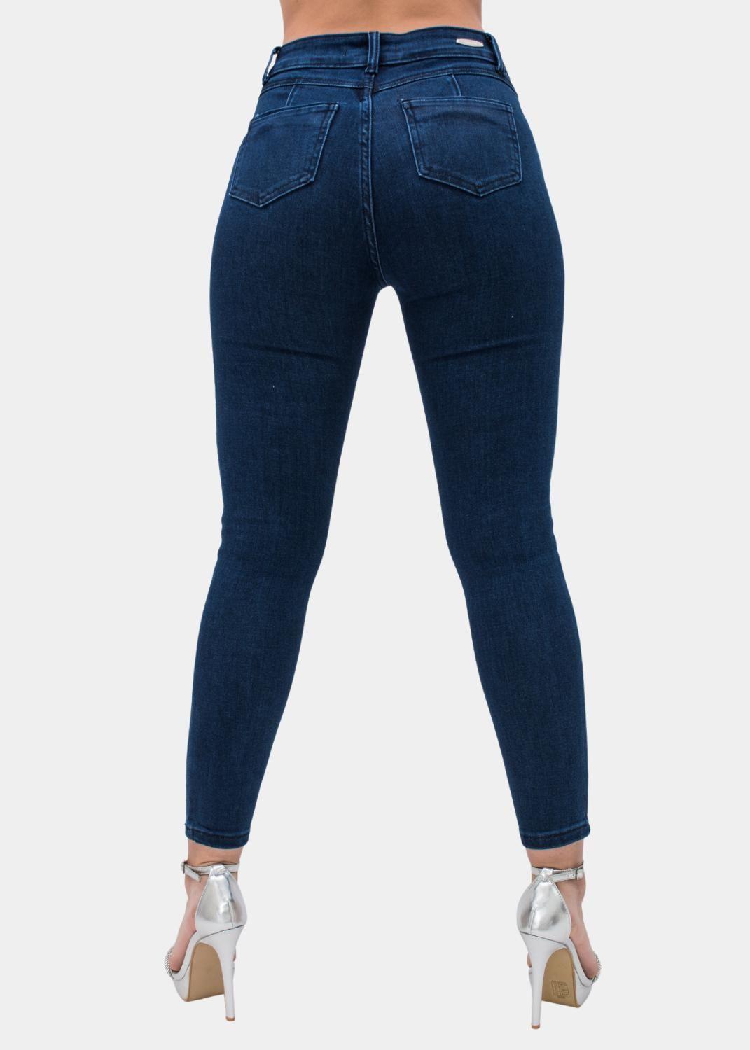Jeans Skinny Elasticado Azul Marino-1