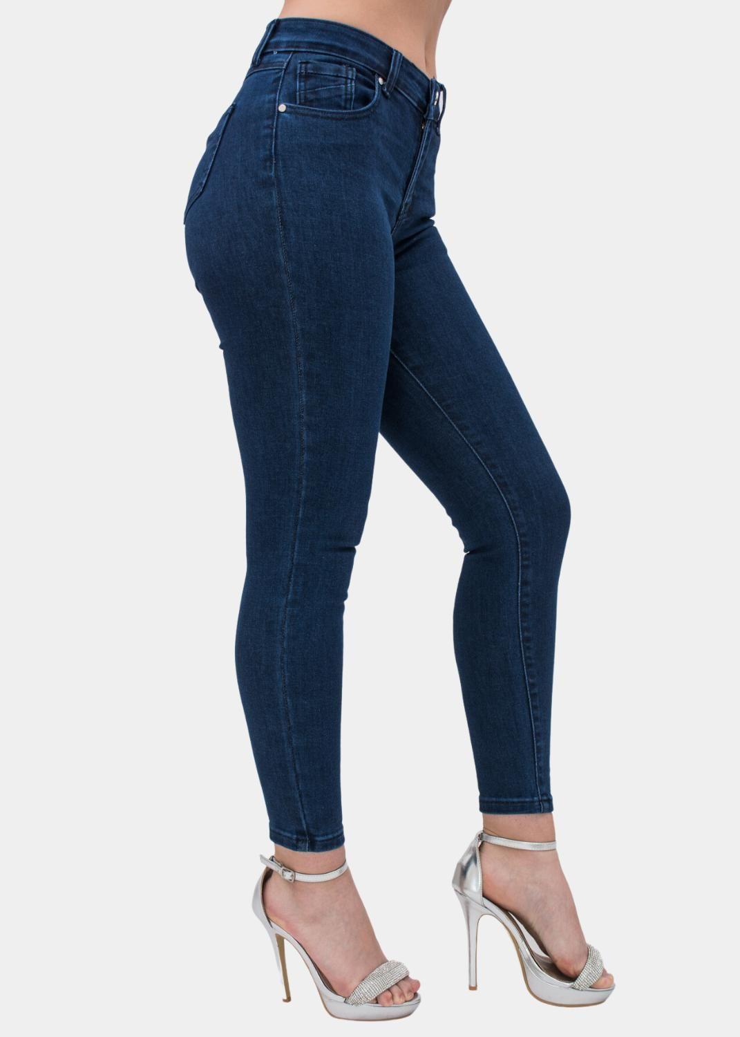 Jeans Skinny Elasticado Azul Marino-2