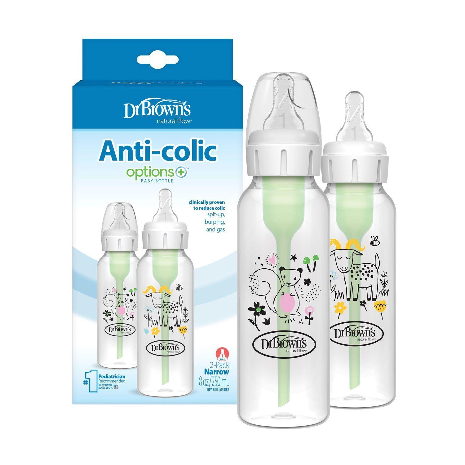 Pack 2 Mamaderas Anticolico Estandar 250ml Ardilla Chivo Dr Brown's-1