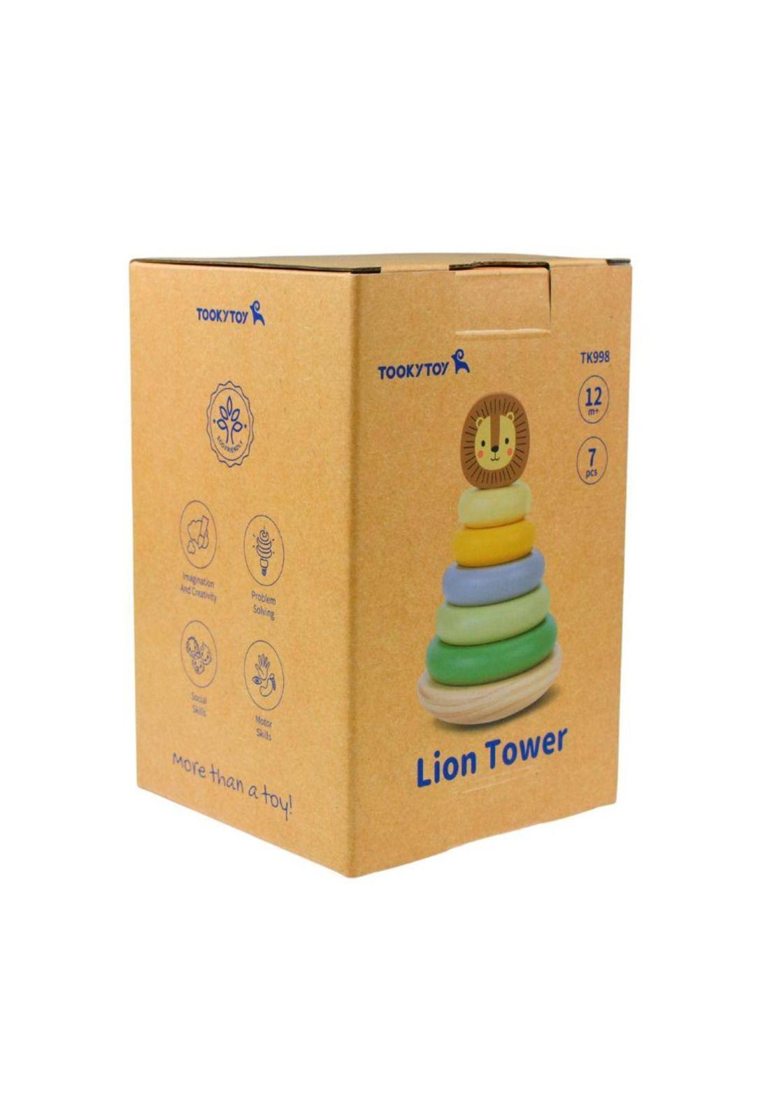 Juego de Madera Torre de León Tooky Toy-3