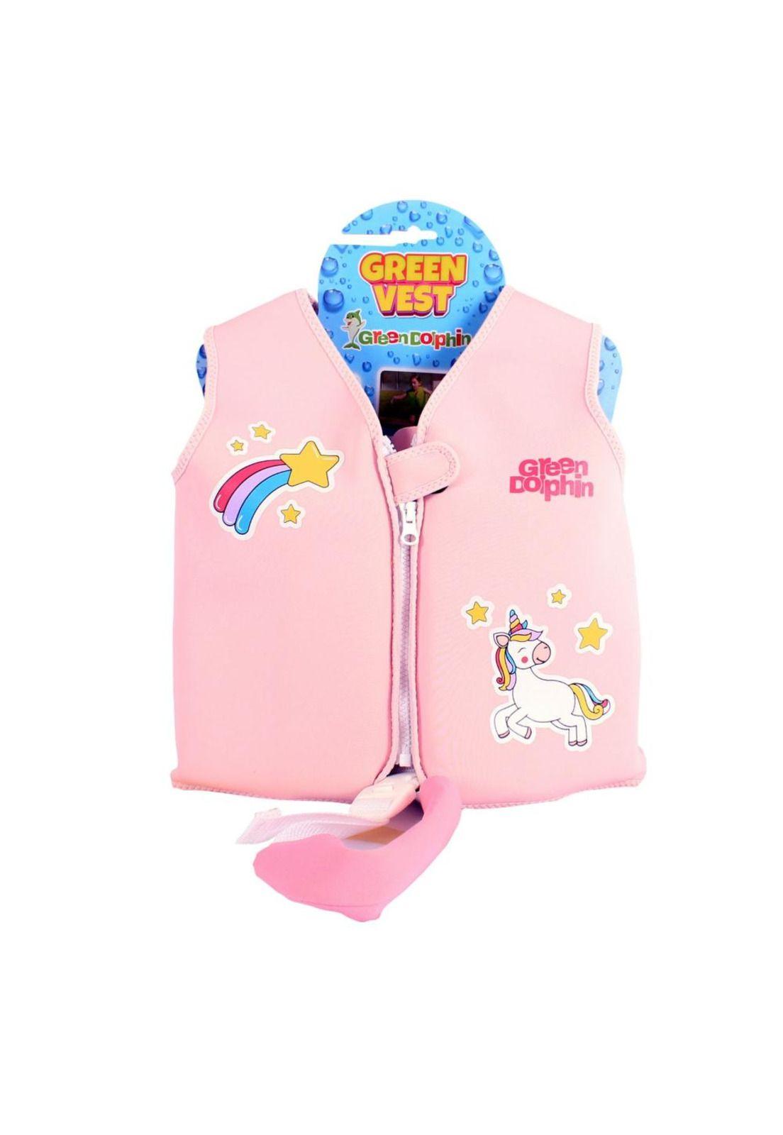 Chaleco Flotador Infantil Unicornio Palorosa 15 a 19 kg Green Dolphin-0