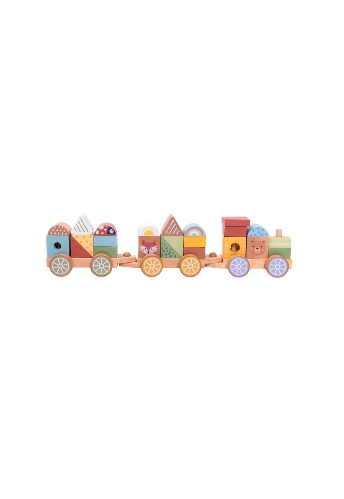 Tren Apilable Animales del  Bosque Tooky Toy-1
