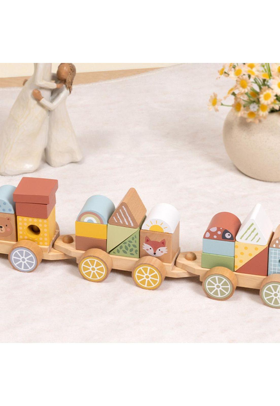 Tren Apilable Animales del  Bosque Tooky Toy-5