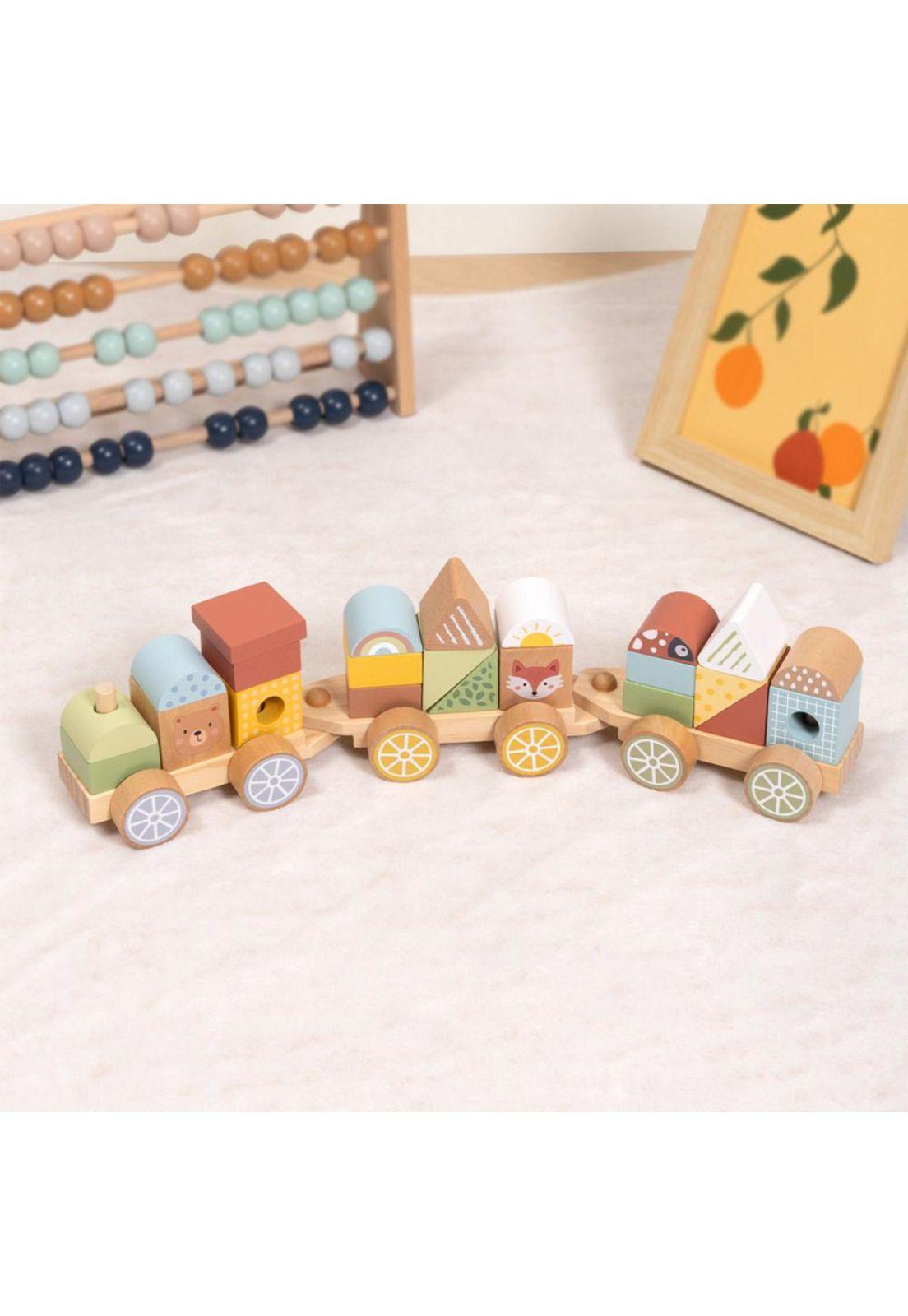 Tren Apilable Animales del  Bosque Tooky Toy-6
