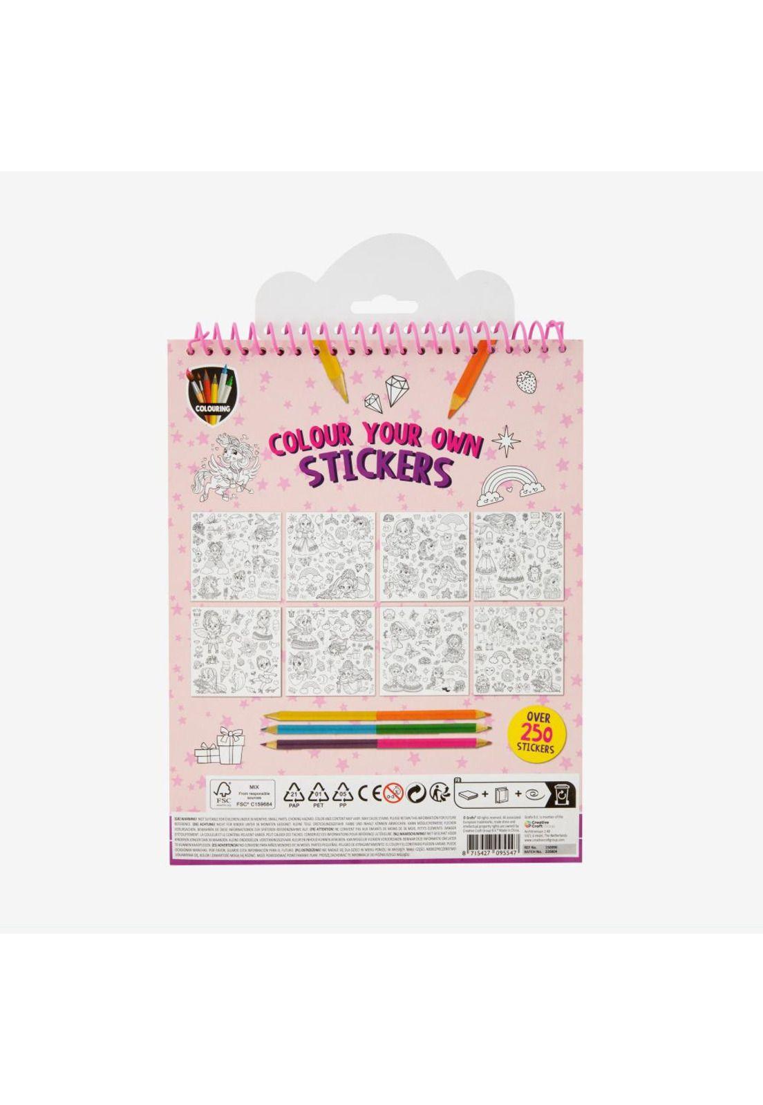 Colorea tus Propios Stickers Rosado Moxy-2