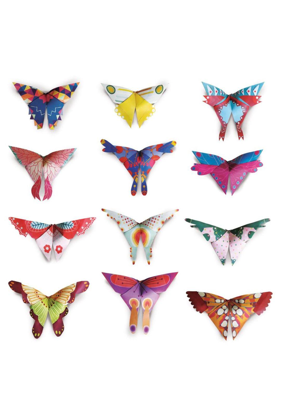 Origami Fácil 12 Mariposas Ludattica-1