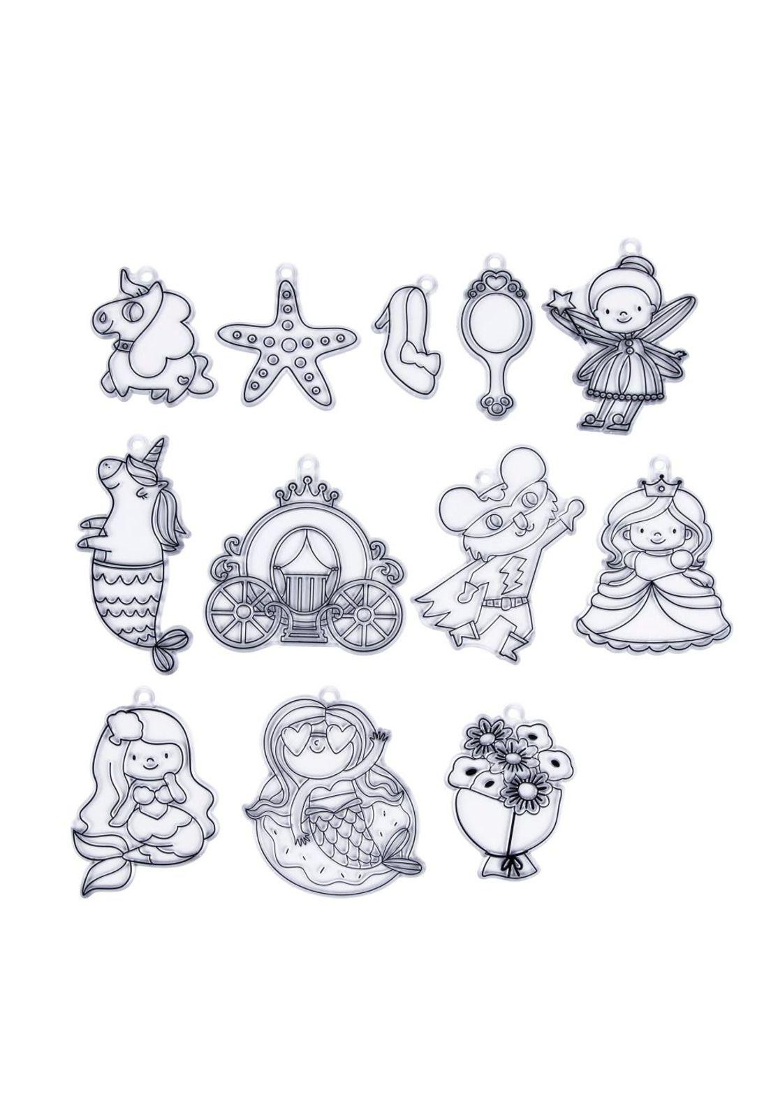 Kit de Arte para Ventanas Mundo de Princesas 34 Piezas Tooky Toy-2