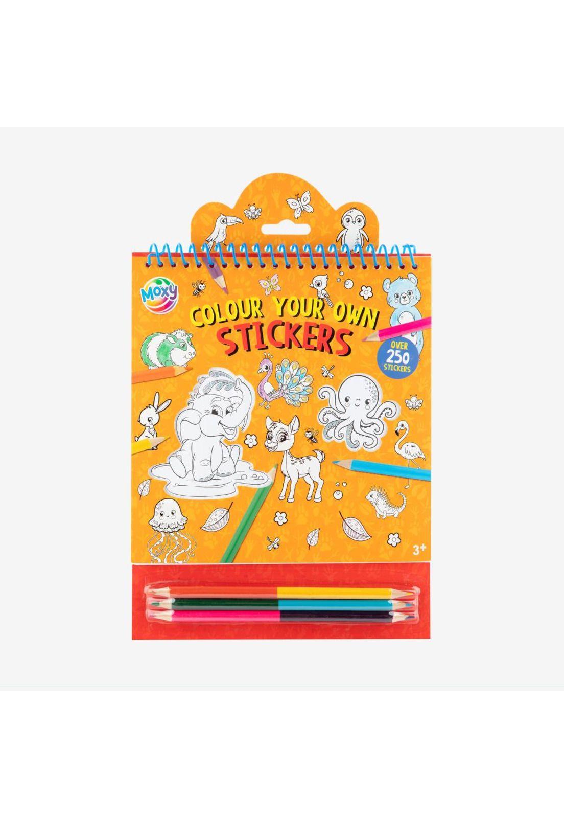 Colorea tus Propios Stickers Naranjo Moxy-0