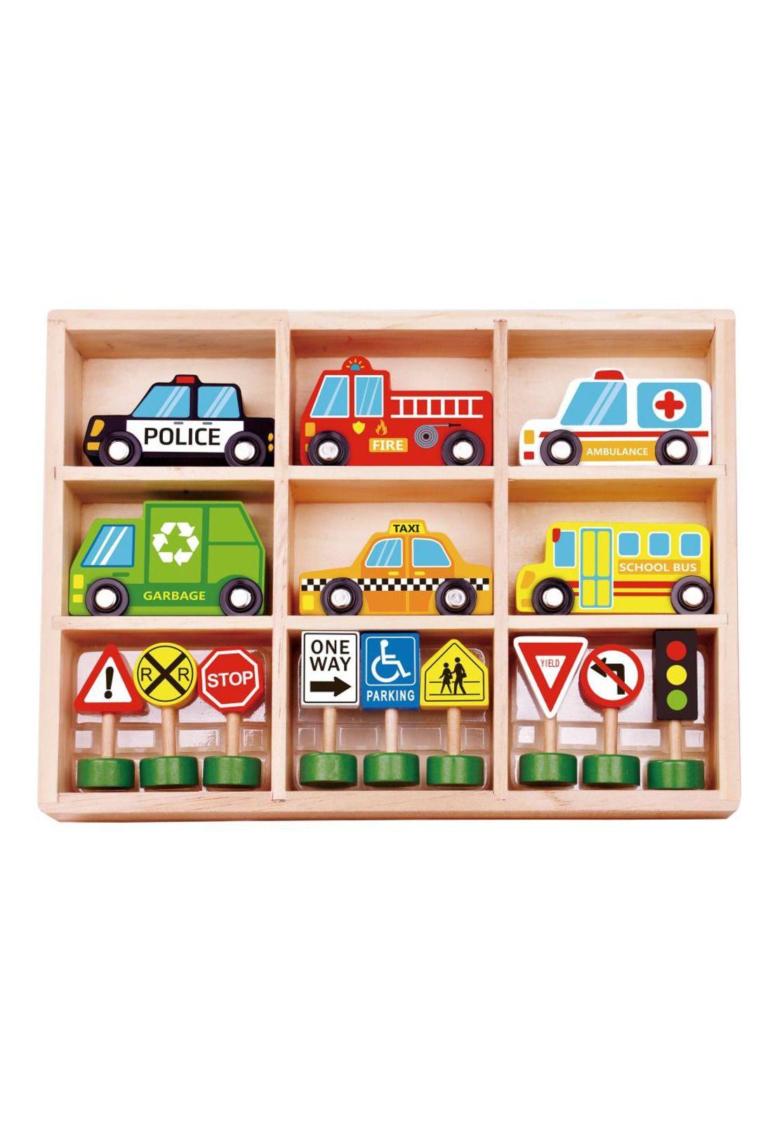 Señales del Transito y Autos de Emergencia Tooky Toy-0