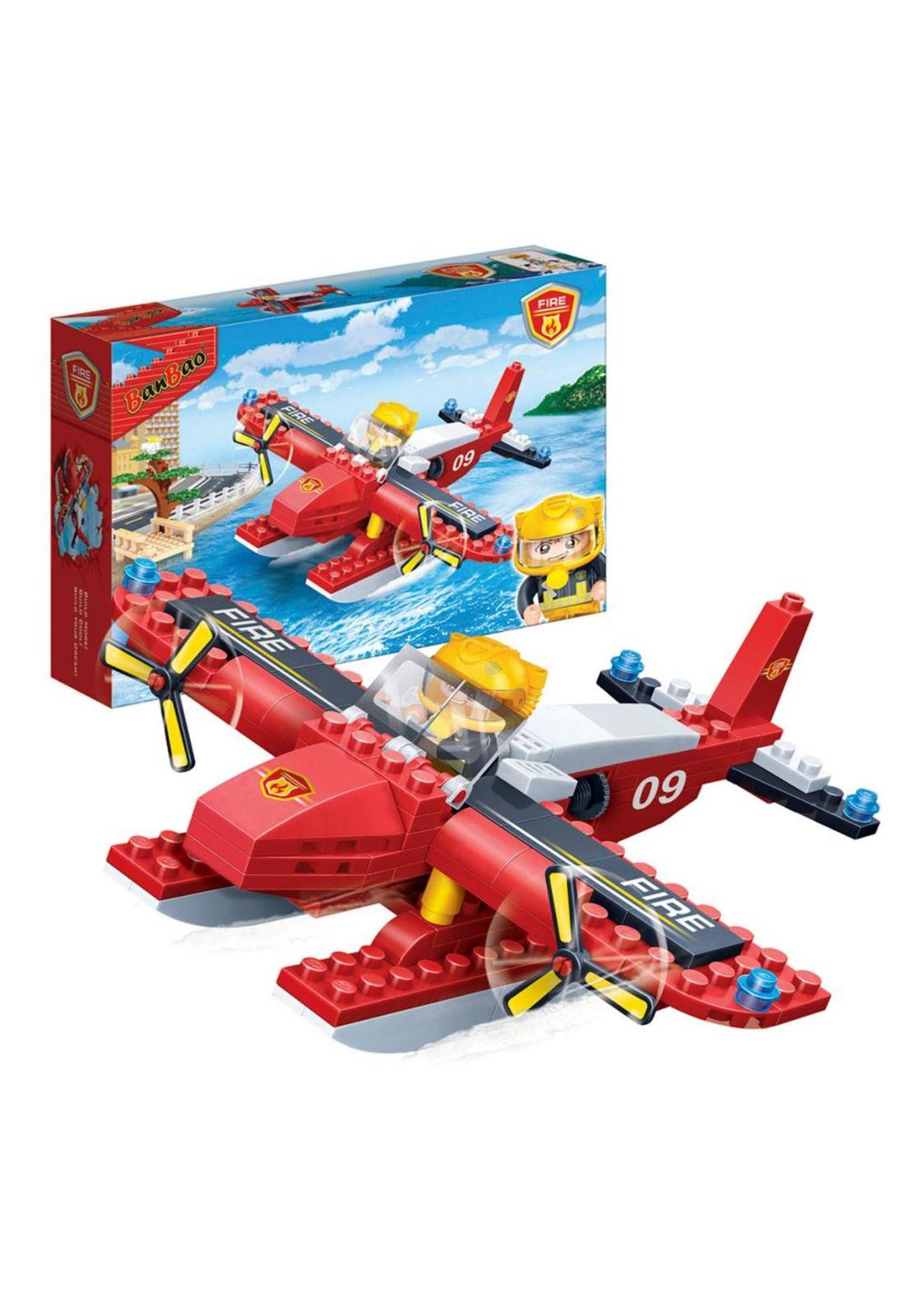 Set Bloques Construcción Avión de Bombero 125 Piezas BanBao-2