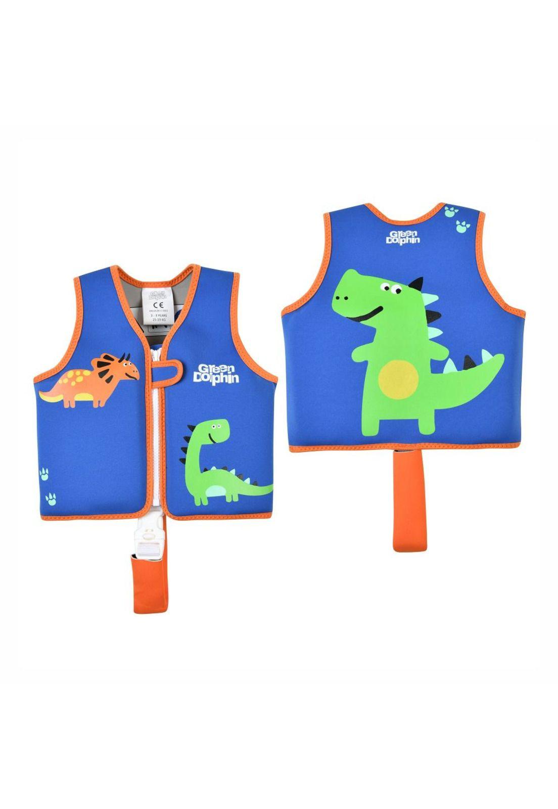 Chaleco Flotador Infantil Azul Grande 19 a 30 kg Green Dolphin-2