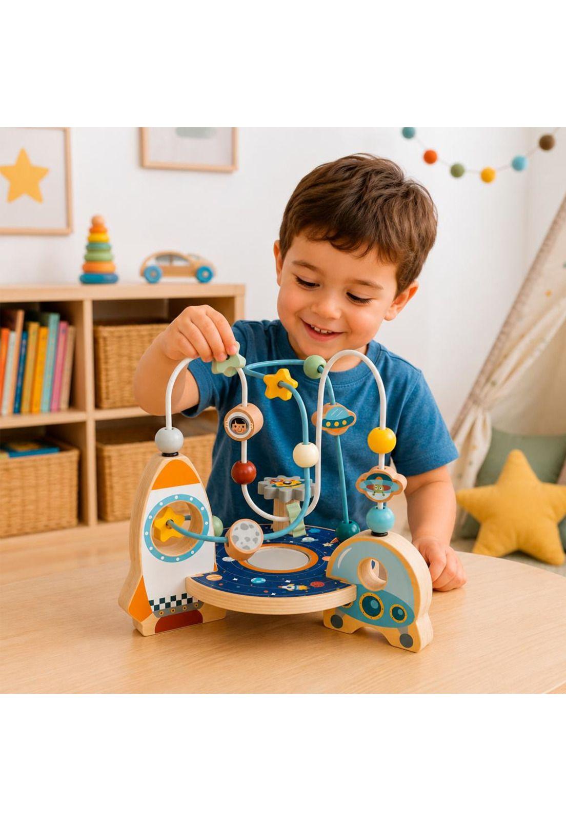 Laberinto Espacial de Madera Tooky Toy-5