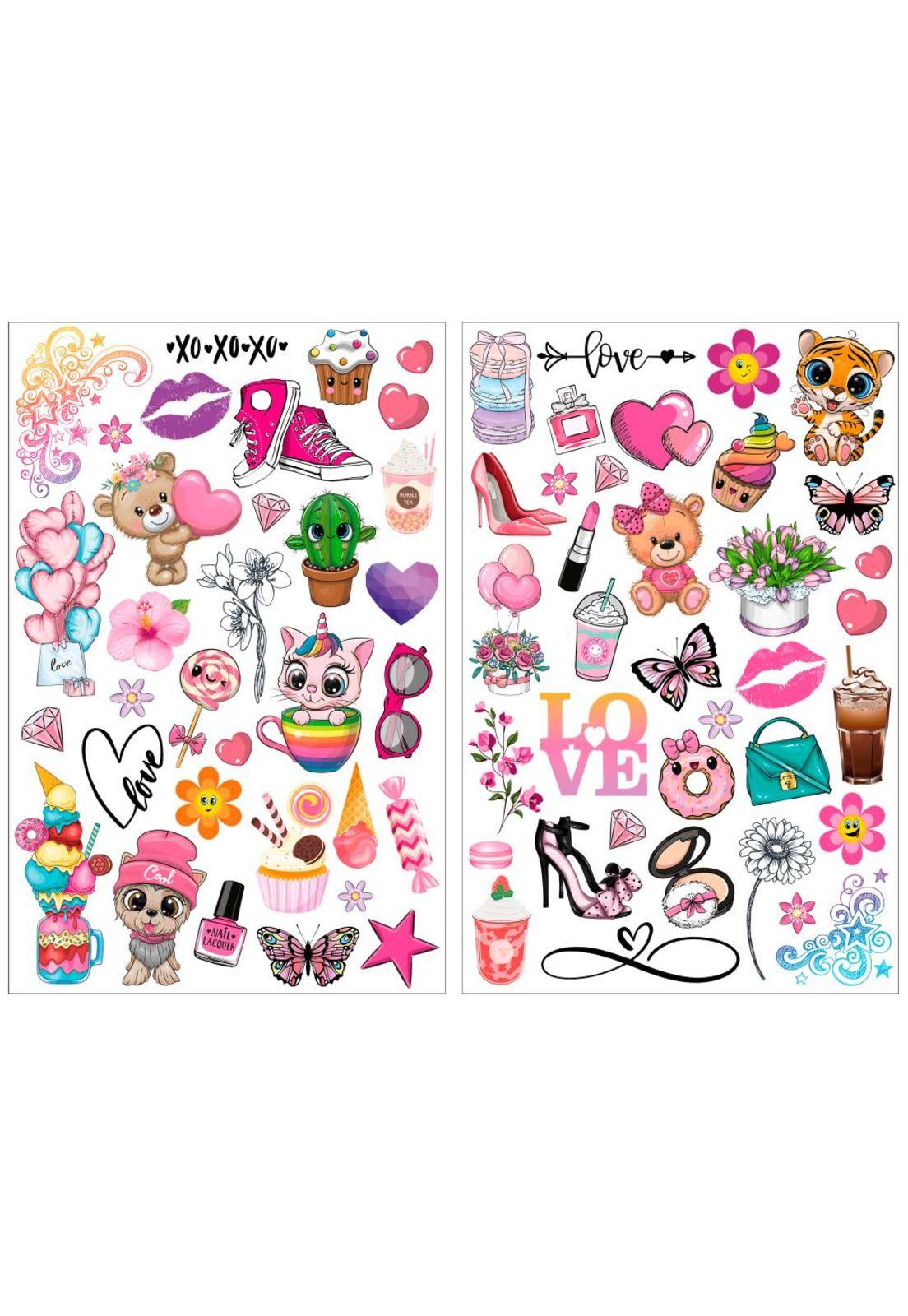 Set de Tatuajes Naranjo Infantil Besties-2