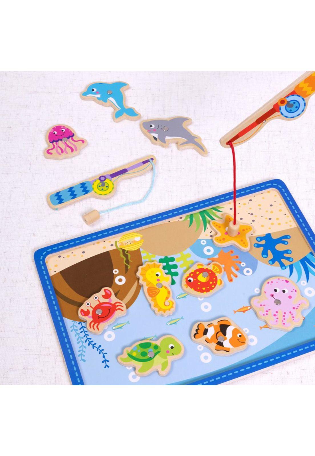 Juego de Pesca Magnético de Madera Tooky Toy-2