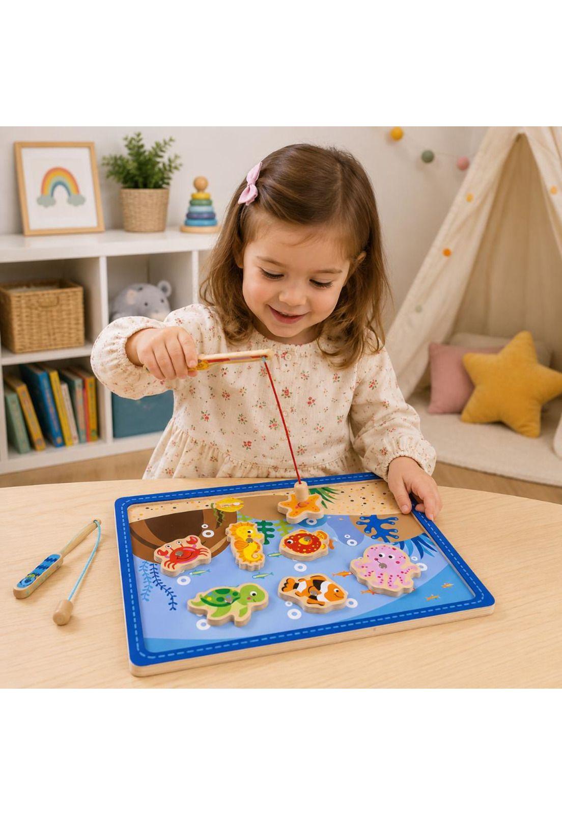 Juego de Pesca Magnético de Madera Tooky Toy-4