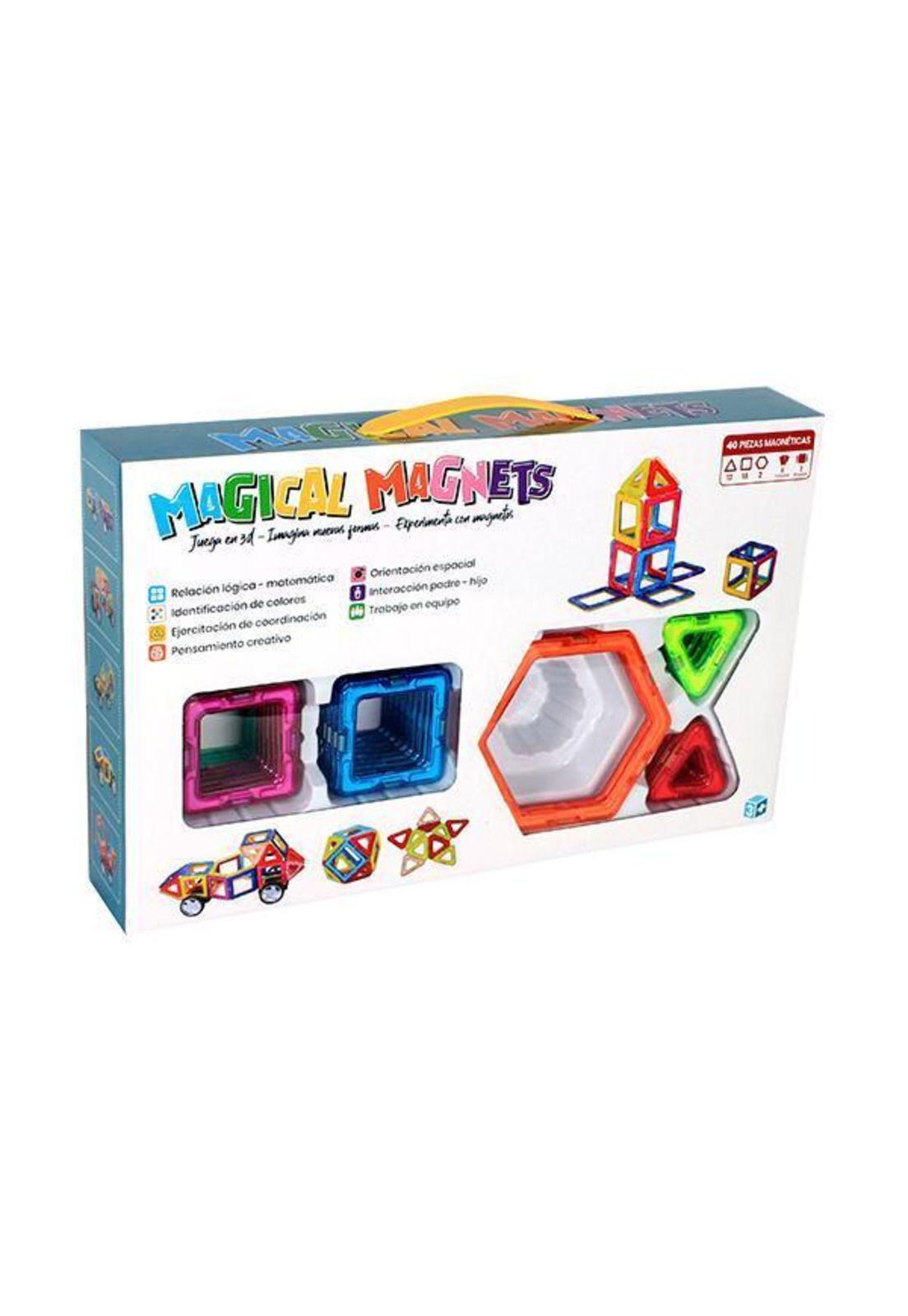 Juego Magnético Magical Magnets con Ruedas 40 Piezas-0