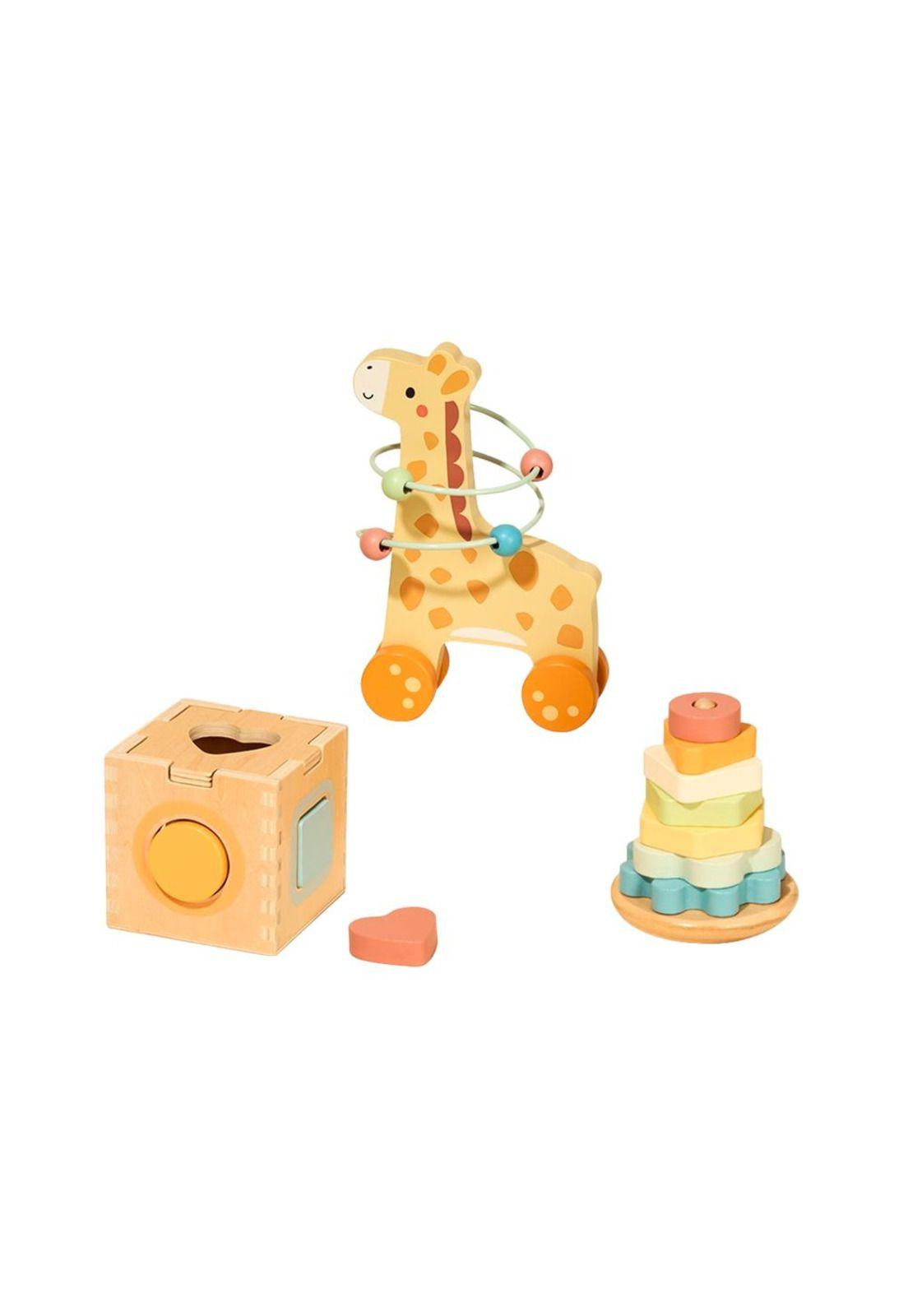 Set Infantil de Madera Jirafa 3 en 1 - Tooky Toy-1