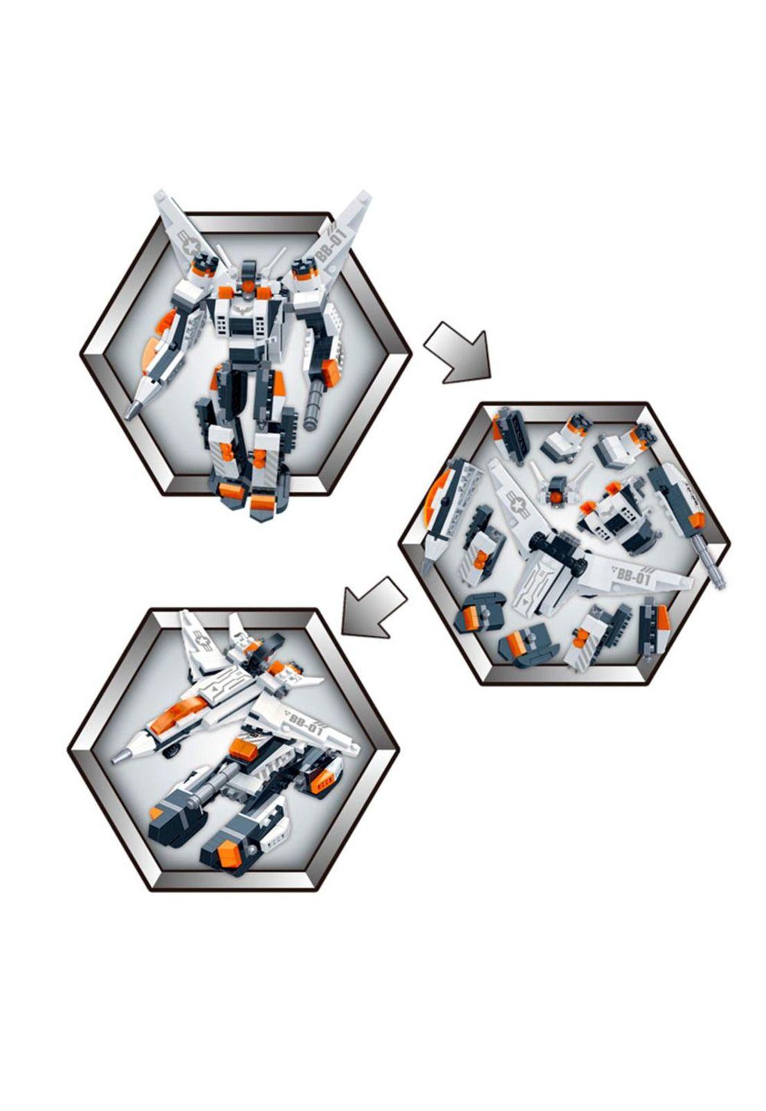 Set de Bloques Robot Mech II Naranjo 3 en 1 215 Piezas BanBao-2