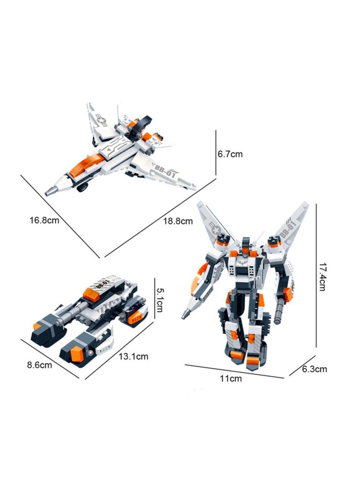 Set de Bloques Robot Mech II Naranjo 3 en 1 215 Piezas BanBao-3