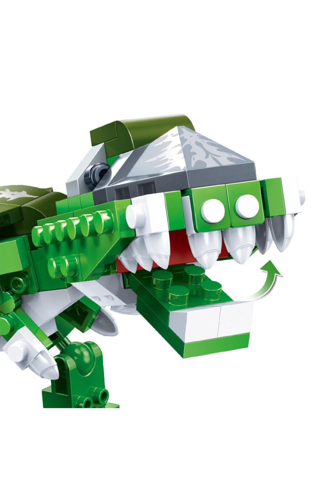 Set Bloques Dinosaurio Alosaurio Verde 135 Piezas Banbao-3