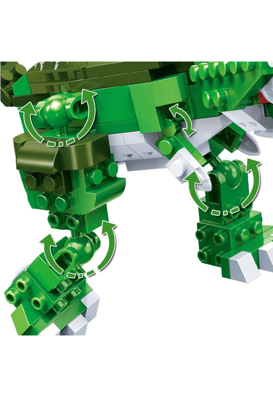 Set Bloques Dinosaurio Alosaurio Verde 135 Piezas Banbao-4