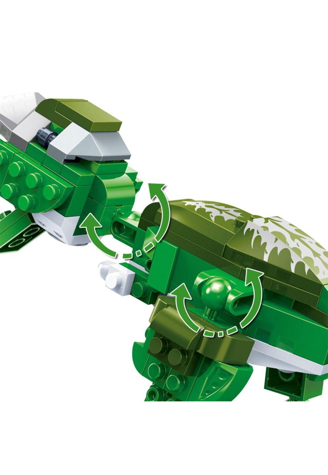 Set Bloques Dinosaurio Alosaurio Verde 135 Piezas Banbao-6