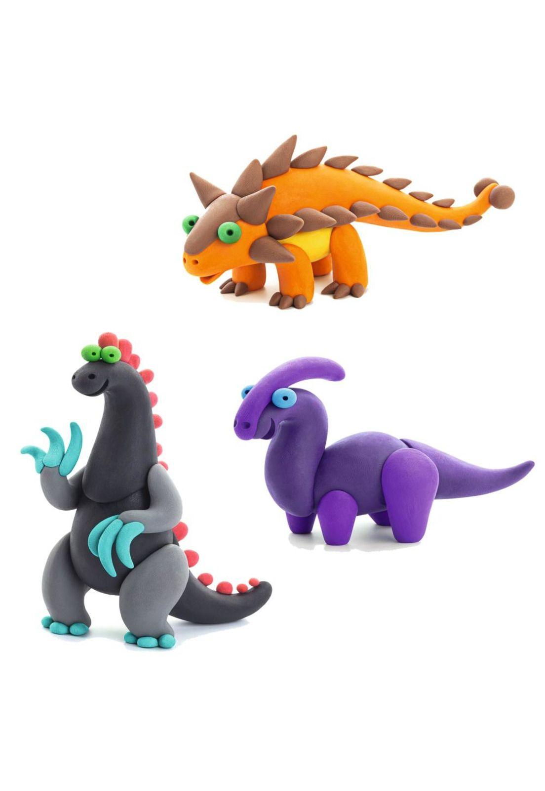 Mega Dinos: 6 Potes Hey Clay-2